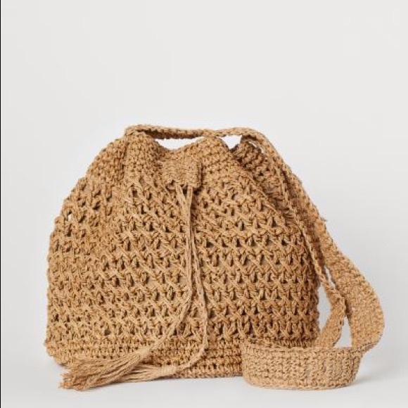 H&M Handbags - H&M Straw Bucket Bag